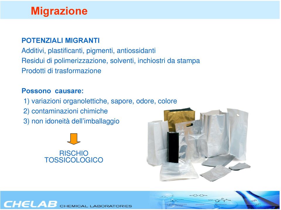 trasformazione Possono causare: 1) variazioni organolettiche, sapore, odore,