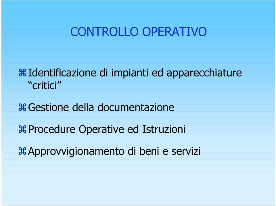 Gestione della documentazione Procedure