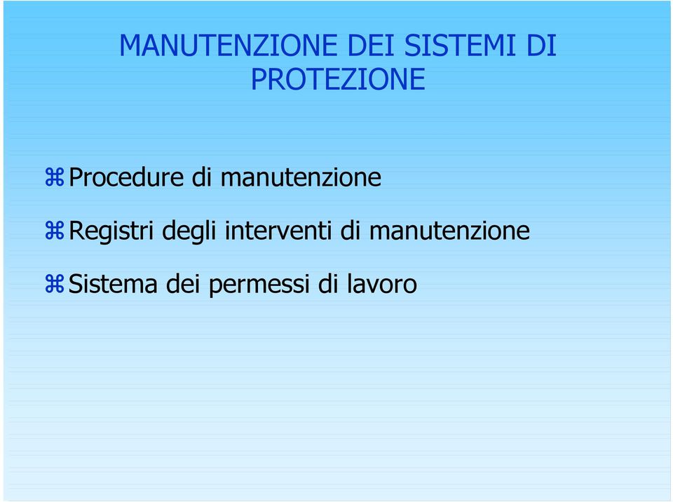 manutenzione Registri degli