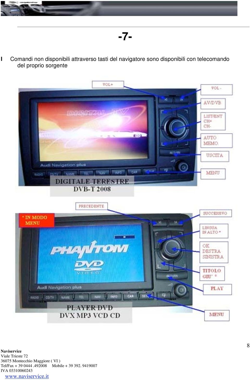 navigatore sono disponibili