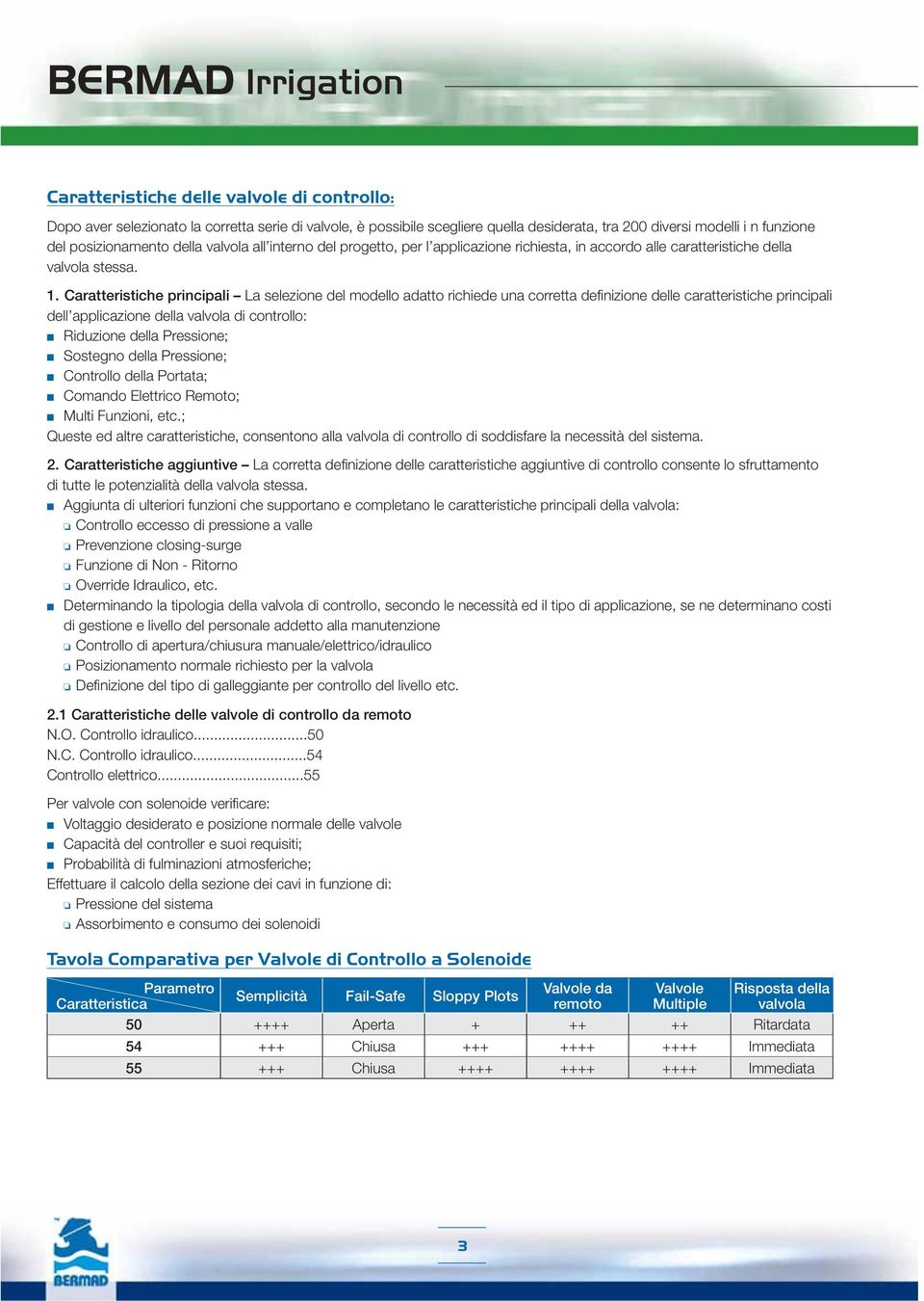 Caratteristiche principali La selezione del modello adatto richiede una corretta definizione delle caratteristiche principali dell applicazione della valvola di controllo: Riduzione della Pressione;