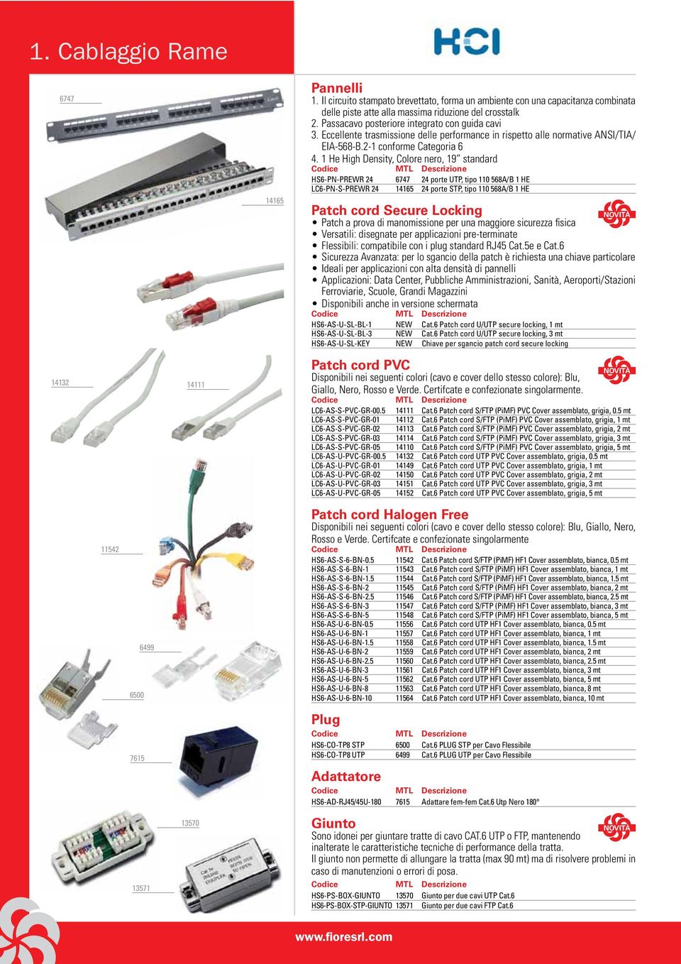 Eccellente trasmissione delle performance in rispetto alle normative ANSI/TIA/ EIA-568-B.2-1 conforme Categoria 6 4.