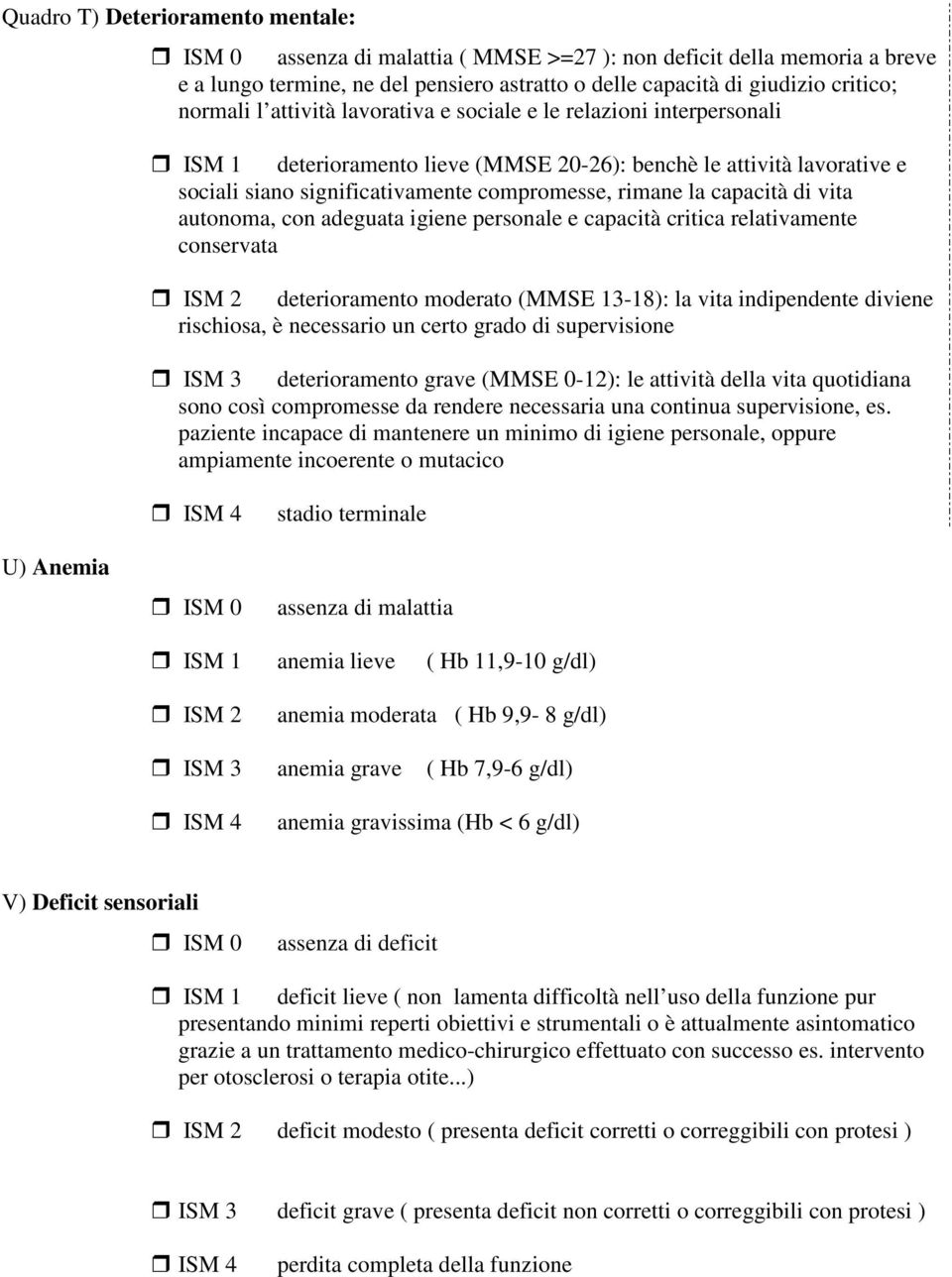 adeguata igiene personale e capacità critica relativamente conservata deterioramento moderato (MMSE 13-18): la vita indipendente diviene rischiosa, è necessario un certo grado di supervisione