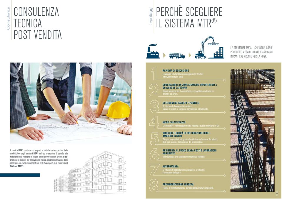 CONSIGLIABILE IN ZONE SISMICHE APPARTENENTI A QUALUNQUE CATEGORIA Grande sicurezza per il committente, il progettista strutturale e il direttore dei lavori.