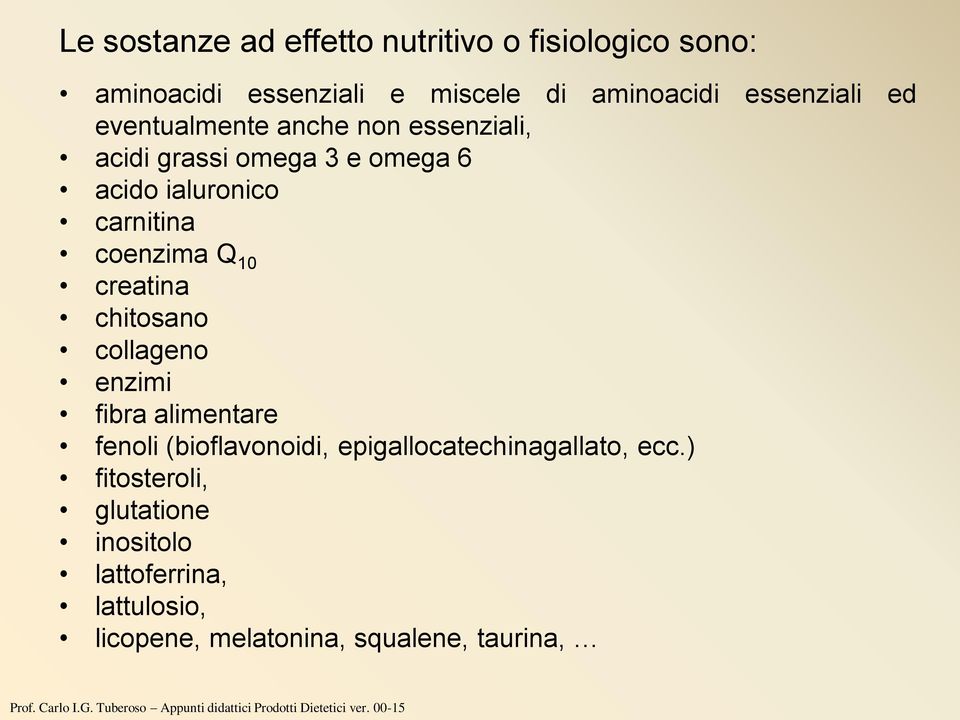 coenzima Q 10 creatina chitosano collageno enzimi fibra alimentare fenoli (bioflavonoidi,
