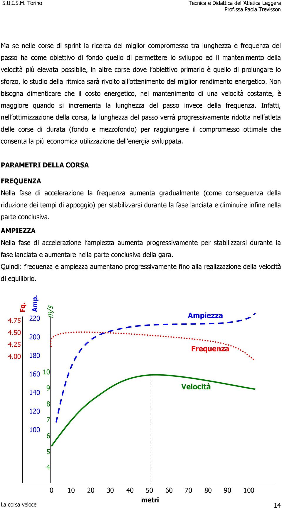 Non bisogna dimenticare che il costo energetico, nel mantenimento di una velocità costante, è maggiore quando si incrementa la lunghezza del passo invece della frequenza.