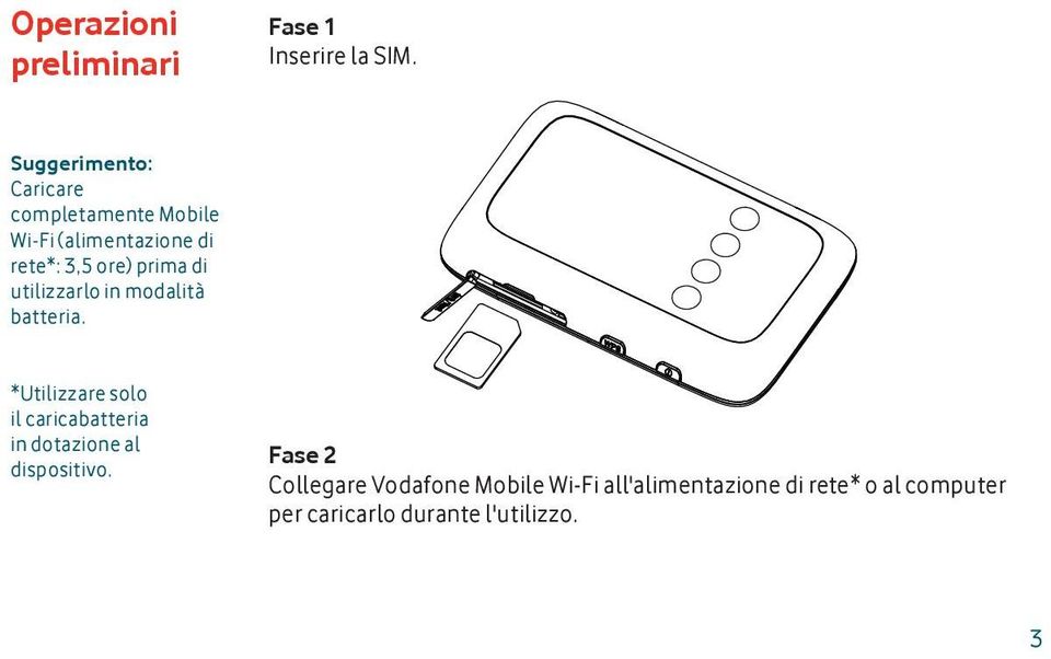 prima di utilizzarlo in modalità batteria.