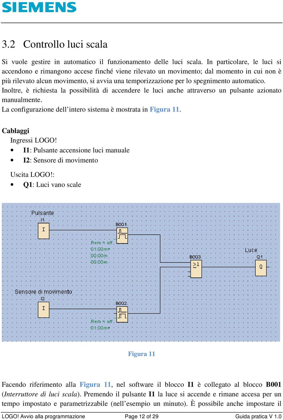 automatico. Inoltre, è richiesta la possibilità di accendere le luci anche attraverso un pulsante azionato manualmente. La configurazione dell intero sistema è mostrata in Figura 11.