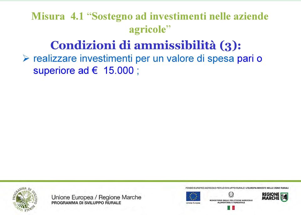 realizzare investimenti