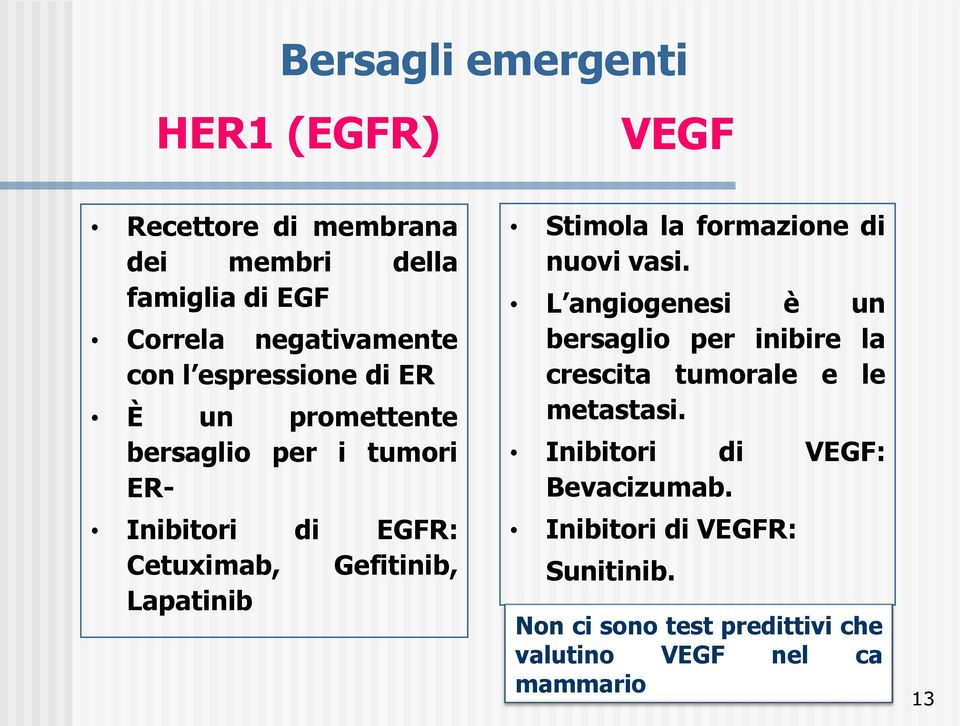 Stimola la formazione di nuovi vasi. L angiogenesi è un bersaglio per inibire la crescita tumorale e le metastasi.