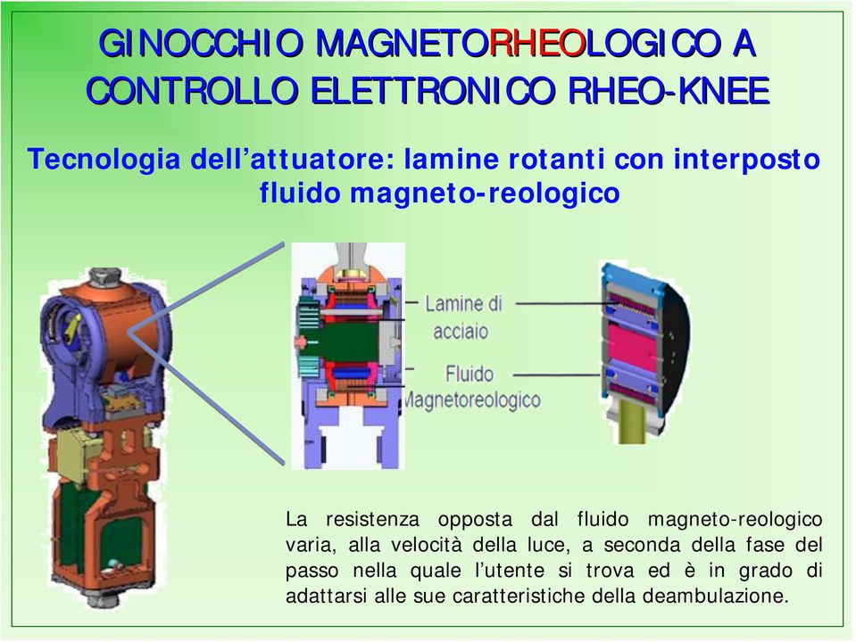 fluido magneto-reologico varia, alla velocità della luce, a seconda della fase del passo