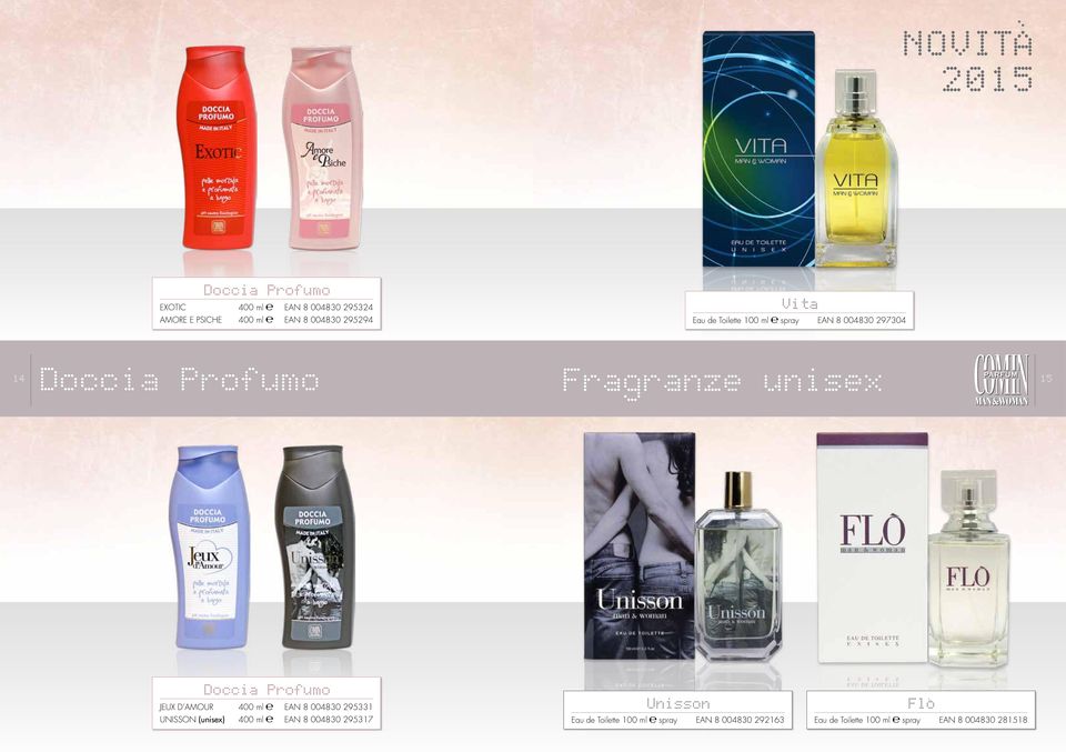 Doccia Profumo jeux d amour 400 ml ean 8 004830 295331 unisson (unisex) 400 ml ean 8 004830 295317