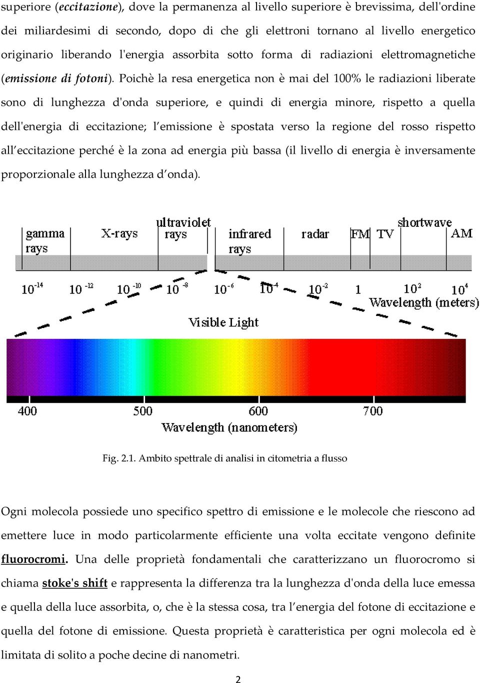 Poichè la resa energetica non è mai del 100% le radiazioni liberate sono di lunghezza dʹonda superiore, e quindi di energia minore, rispetto a quella dellʹenergia di eccitazione; l emissione è