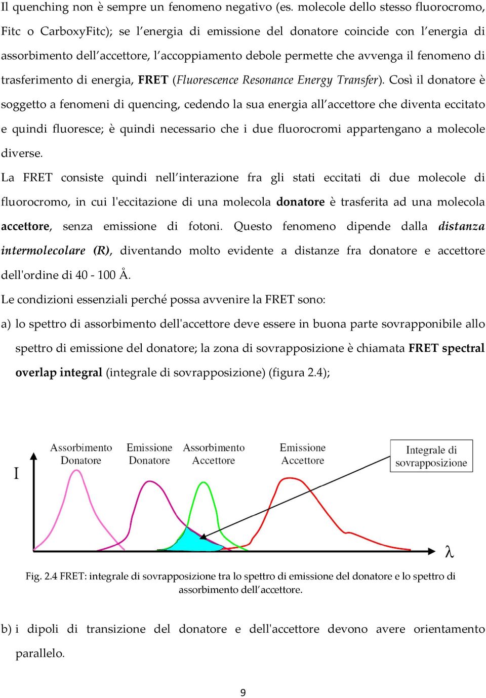 fenomeno di trasferimento di energia, FRET (Fluorescence Resonance Energy Transfer).