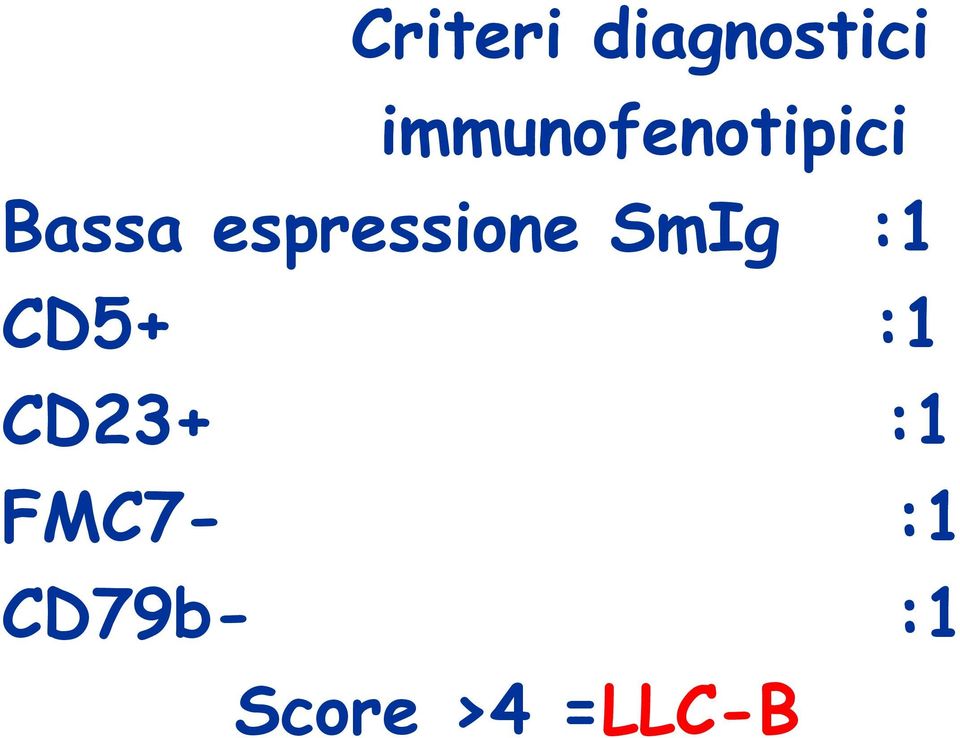 espressione SmIg :1 CD5+ :1