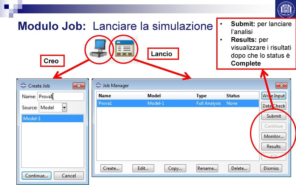 analisi Results: per visualizzare i