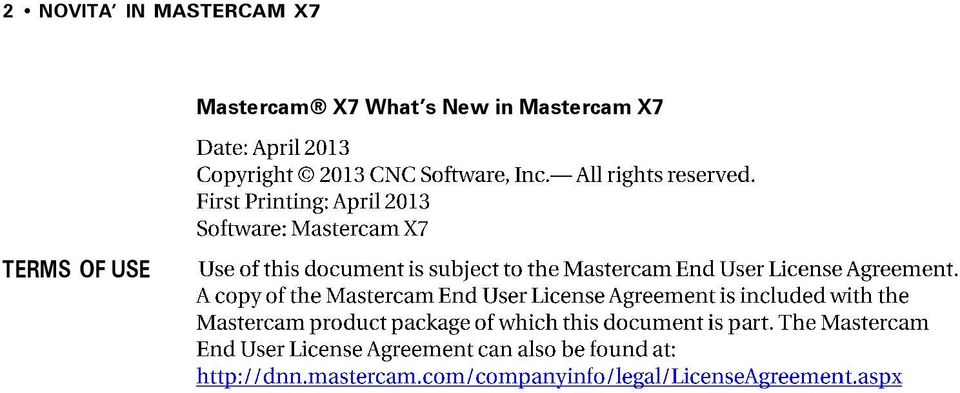 Mastercam X7 What s