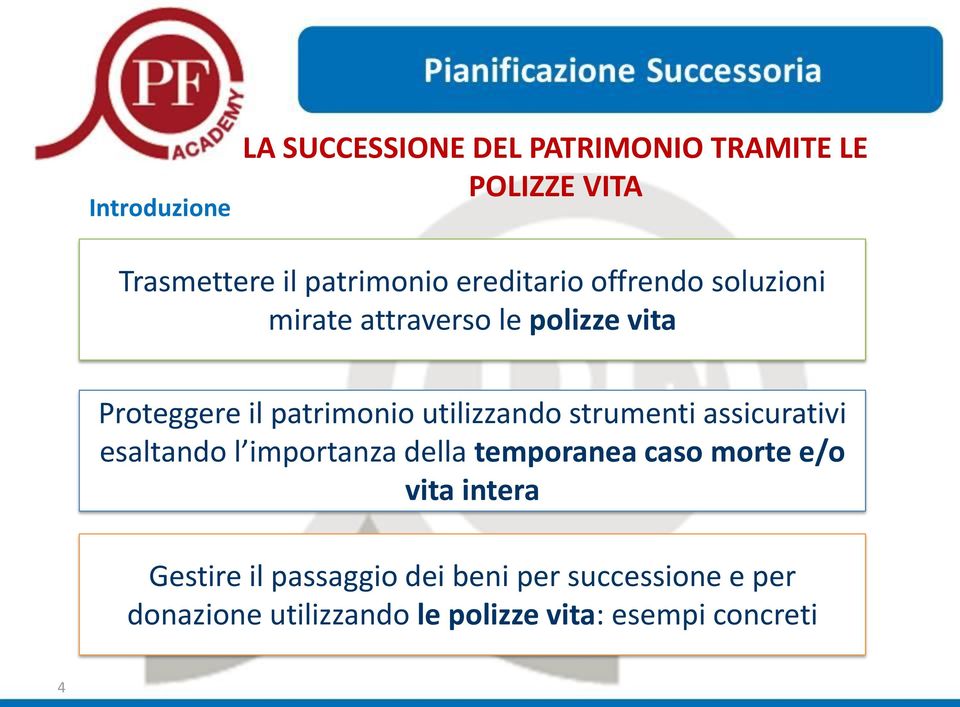 utilizzando strumenti assicurativi esaltando l importanza della temporanea caso morte e/o vita