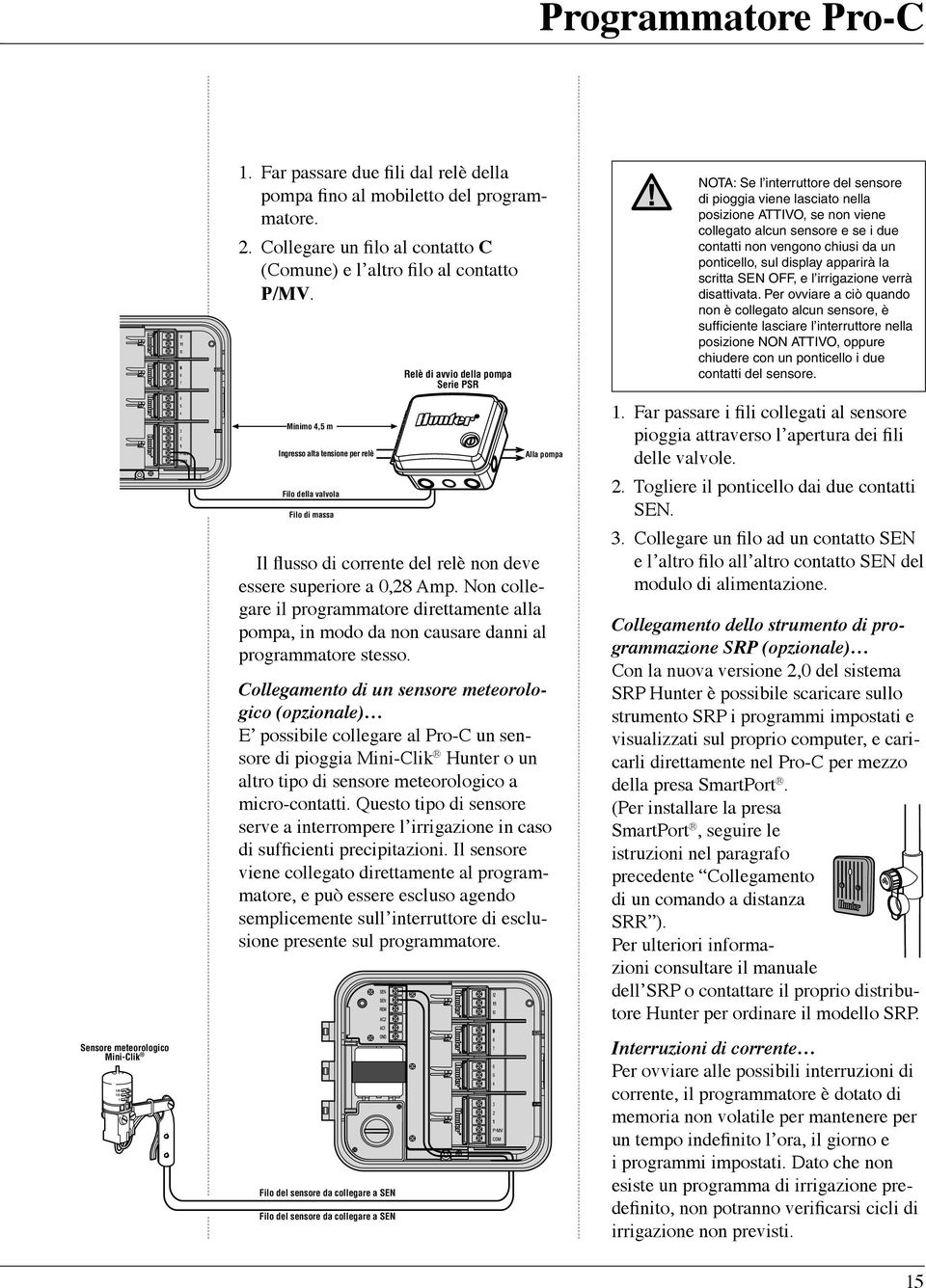 Minimo 4,5 m Ingresso alta tensione per relè Filo della valvola Filo di massa Il flusso di corrente del relè non deve essere superiore a 0,28 Amp.