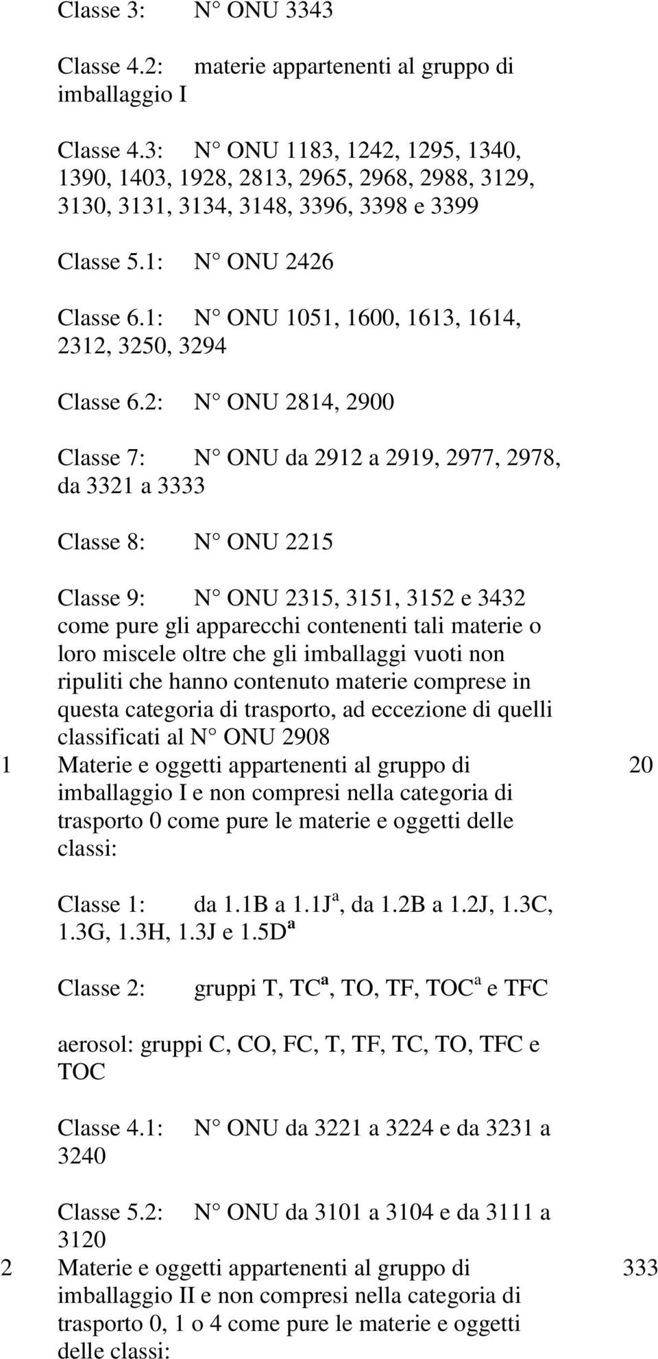 1: N ONU 1051, 1600, 1613, 1614, 2312, 3250, 3294 Classe 6.