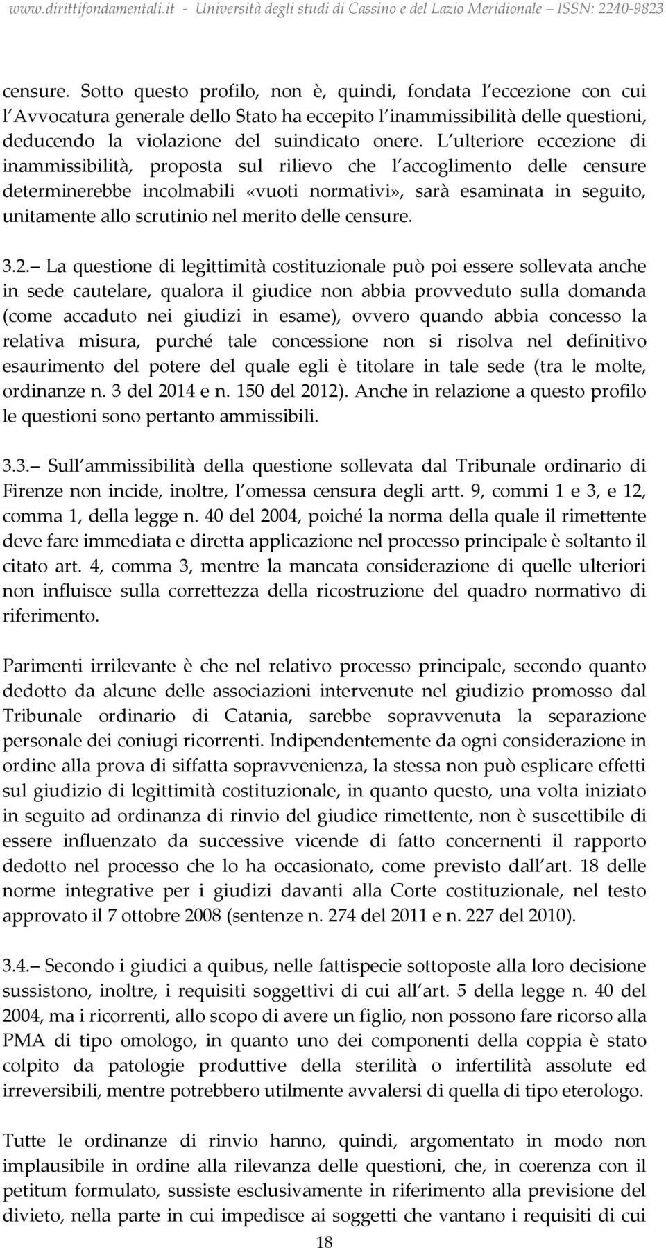 merito delle censure. 3.2.