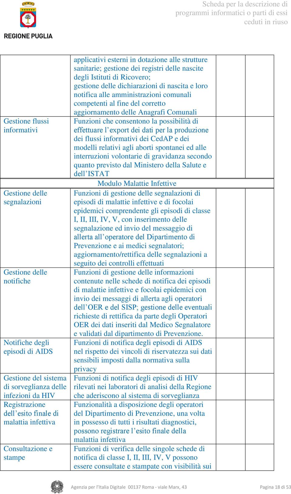 dichiarazioni di nascita e loro notifica alle amministrazioni comunali competenti al fine del corretto aggiornamento delle Anagrafi Comunali Funzioni che consentono la possibilità di effettuare l