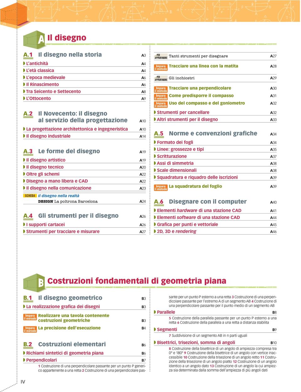 3 Le forme del disegno A19 Il disegno artistico Il disegno tecnico Oltre gli schemi Disegno a mano libera e CAD Il disegno nella comunicazione SCHEDA Il disegno nella realtà DESIGN La poltrona