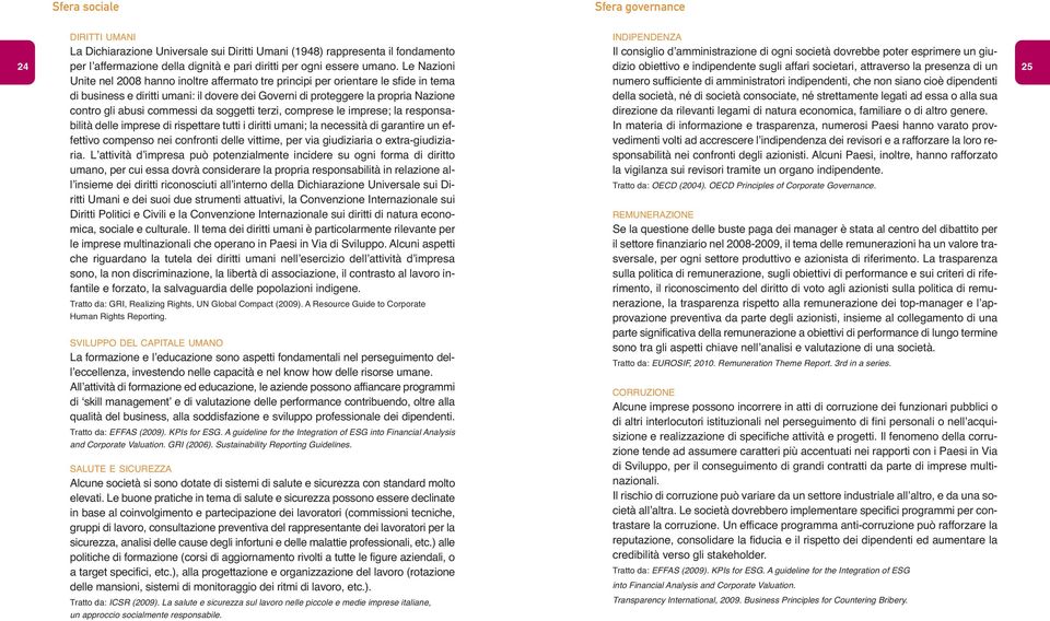 commessi da soggetti terzi, comprese le imprese; la responsabilità delle imprese di rispettare tutti i diritti umani; la necessità di garantire un effettivo compenso nei confronti delle vittime, per