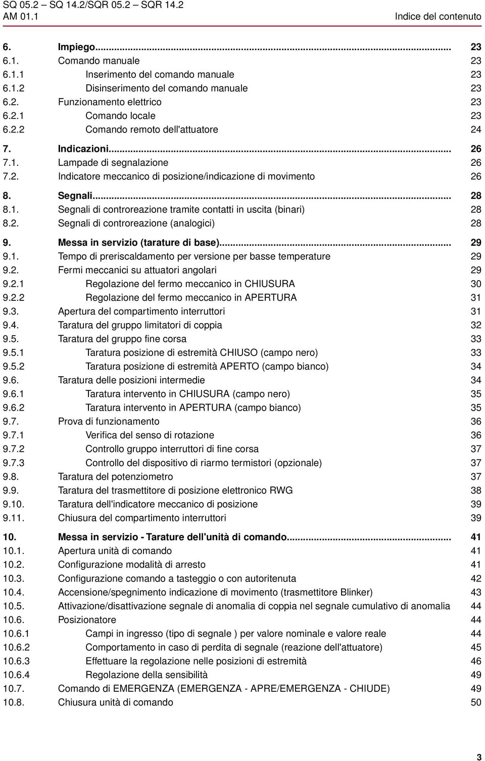 Messa in servizio (tarature di base)... 9.1. Tempo di preriscaldamento per versione per basse temperature 9.2. Fermi meccanici su attuatori angolari 9.2.1 Regolazione del fermo meccanico in CHIUSURA 9.