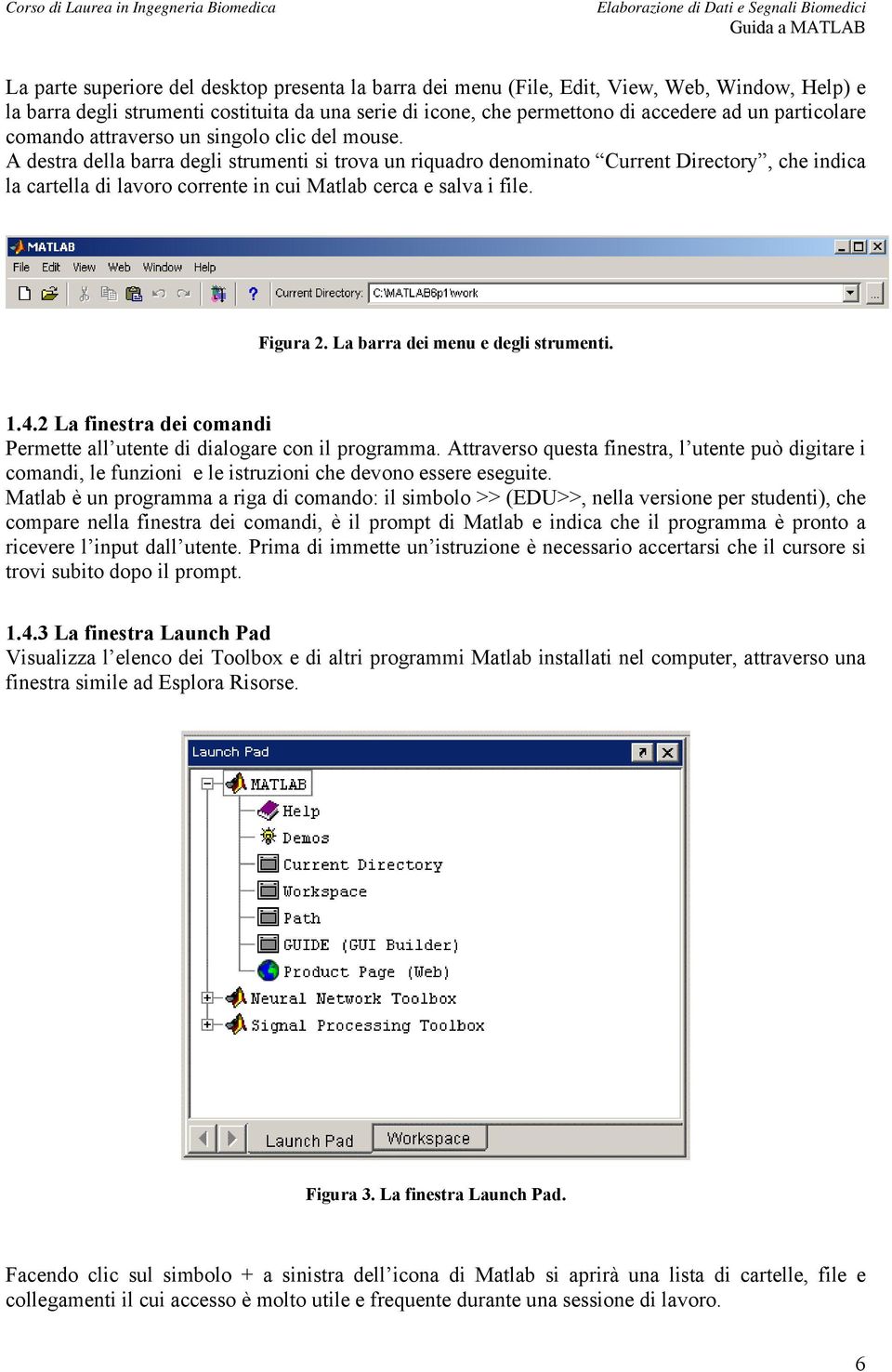 A destra della barra degli strumenti si trova un riquadro denominato Current Directory, che indica la cartella di lavoro corrente in cui Matlab cerca e salva i file. Figura 2.