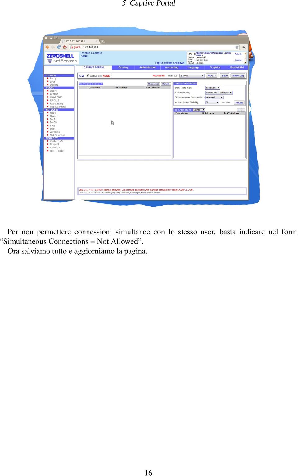 nel form Simultaneous Connections = Not Allowed.