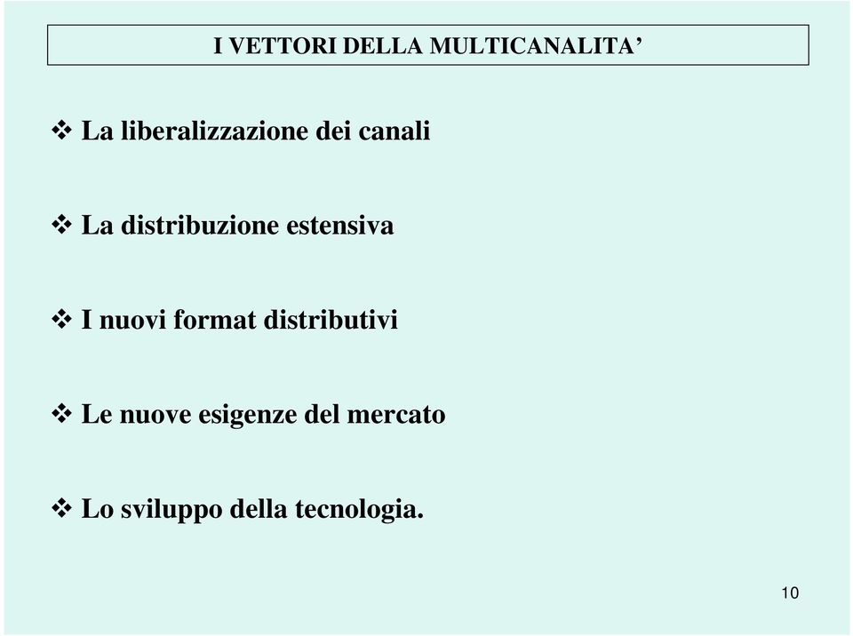 estensiva I nuovi format distributivi Le