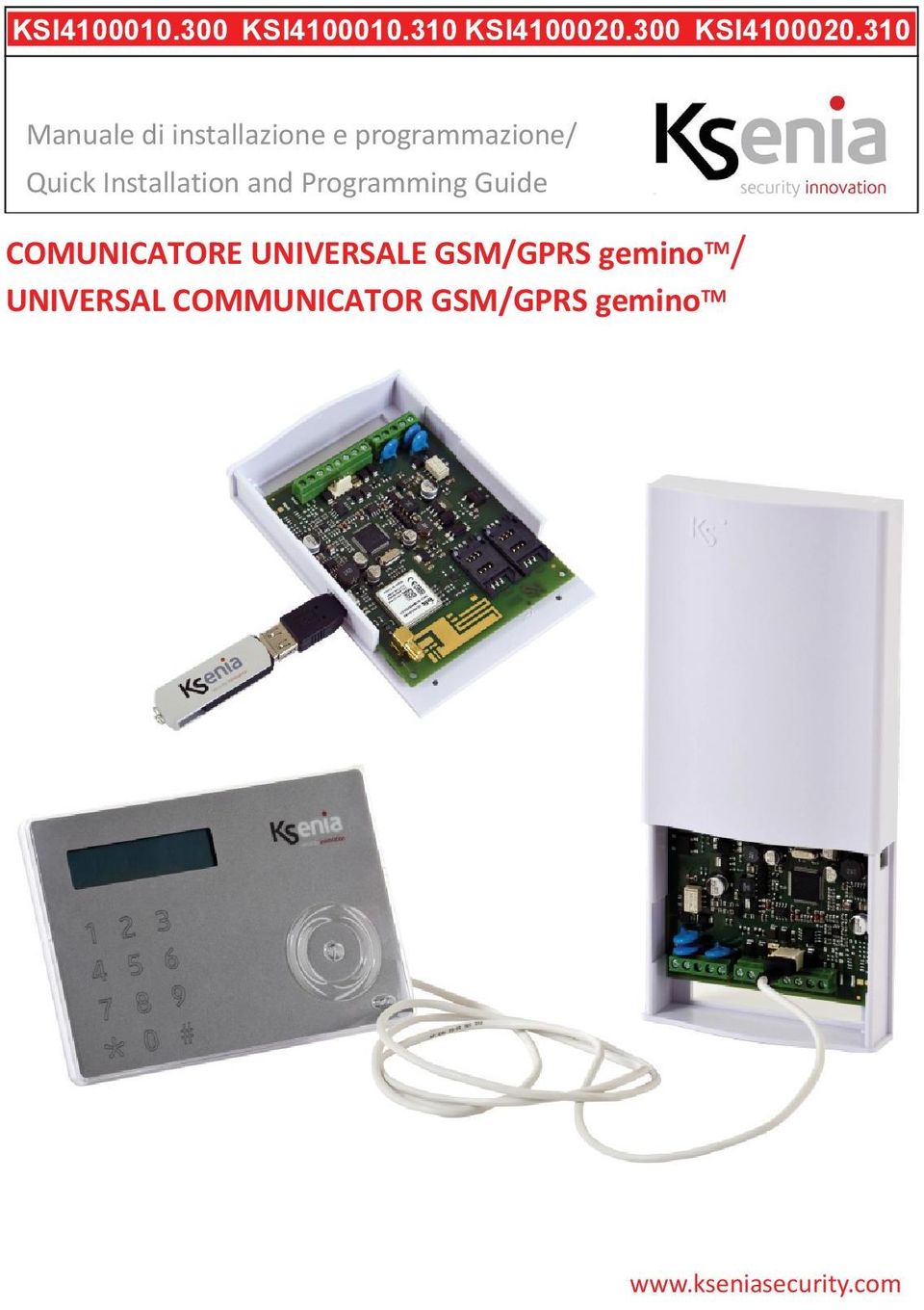 Installation and Programming Guide COMUNICATORE UNIVERSALE