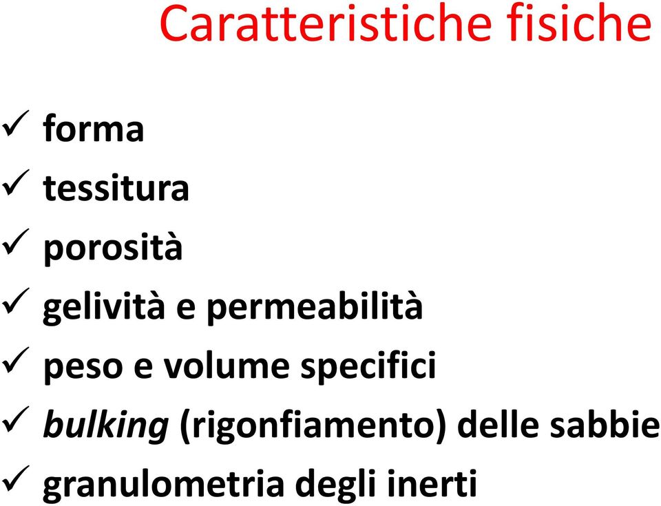 volume specifici bulking