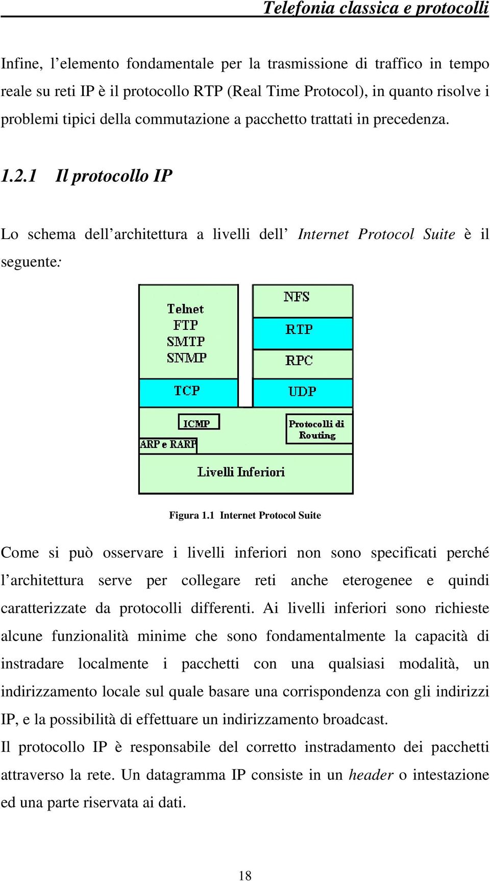 1 Internet Protocol Suite Come si può osservare i livelli inferiori non sono specificati perché l architettura serve per collegare reti anche eterogenee e quindi caratterizzate da protocolli