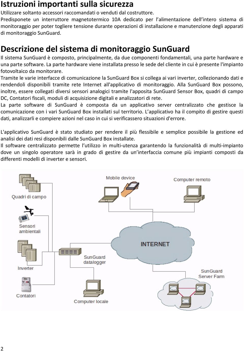 apparati di monitoraggio SunGuard.