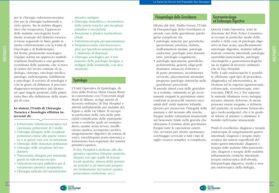 Oncologia e di Radioterapia.