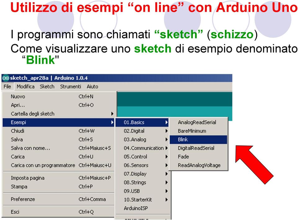 chiamati sketch (schizzo) Come