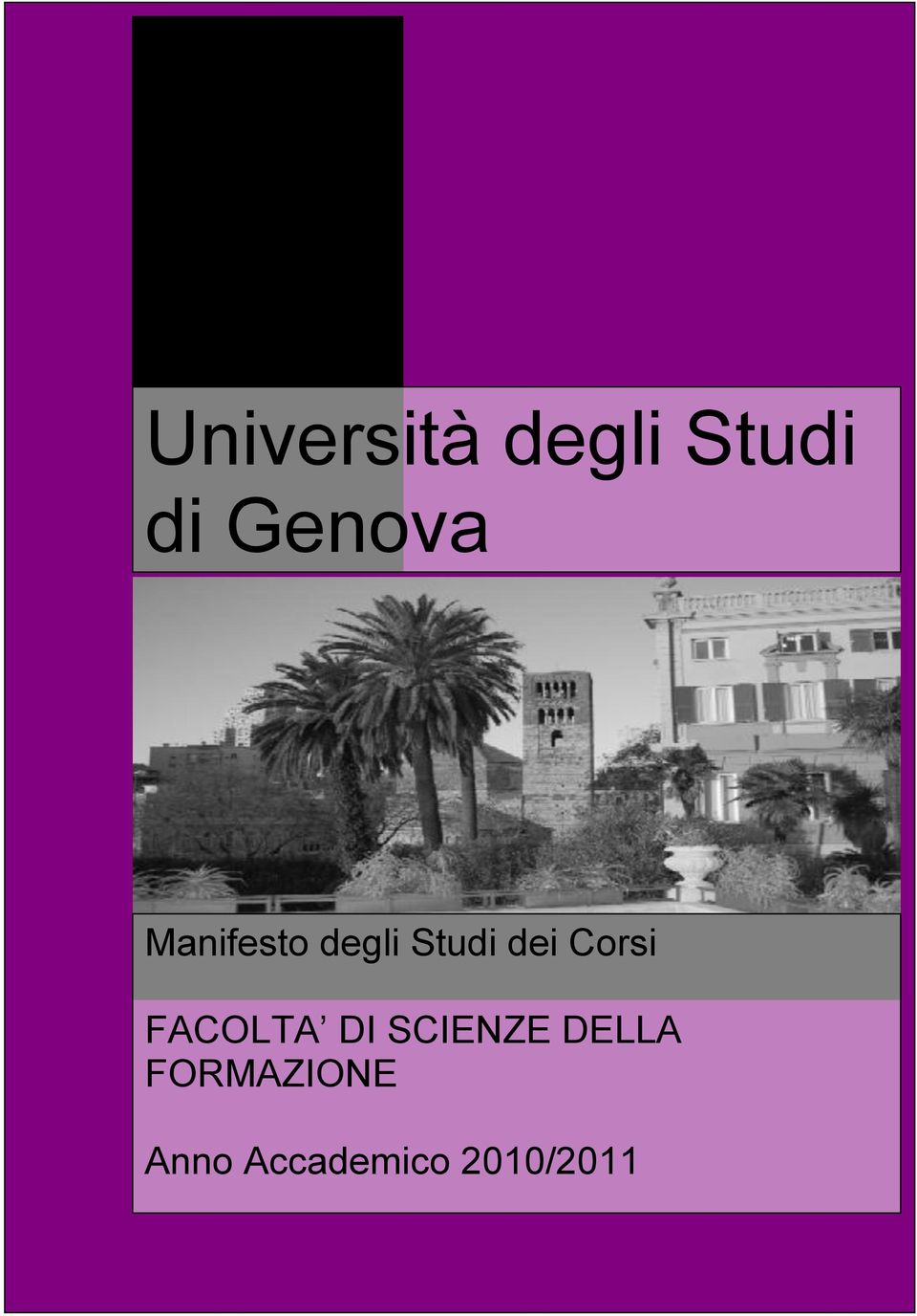 dei Corsi FACOLTA DI SCIENZE