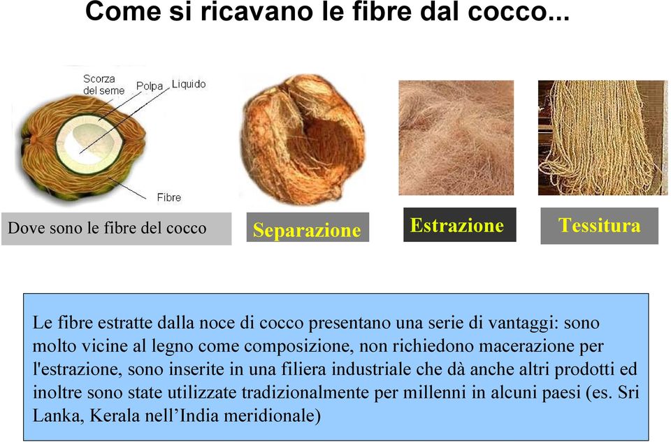 una serie di vantaggi: sono molto vicine al legno come composizione, non richiedono macerazione per l'estrazione,