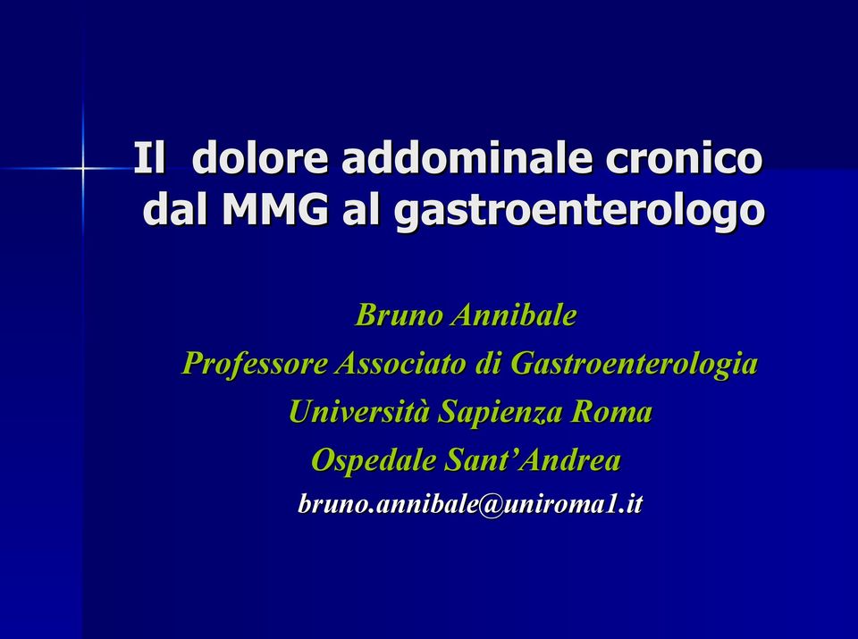 Associato di Gastroenterologia Università