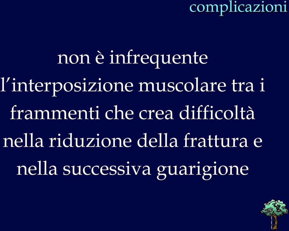 frammenti che crea difficoltà nella