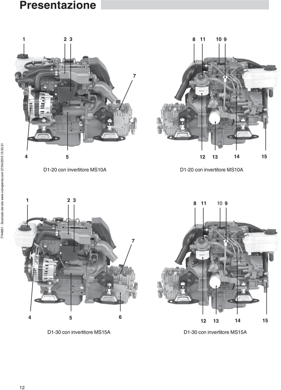 invertitore MS10A 2 3 8 11 10 9 7 4 5 D1-30 con