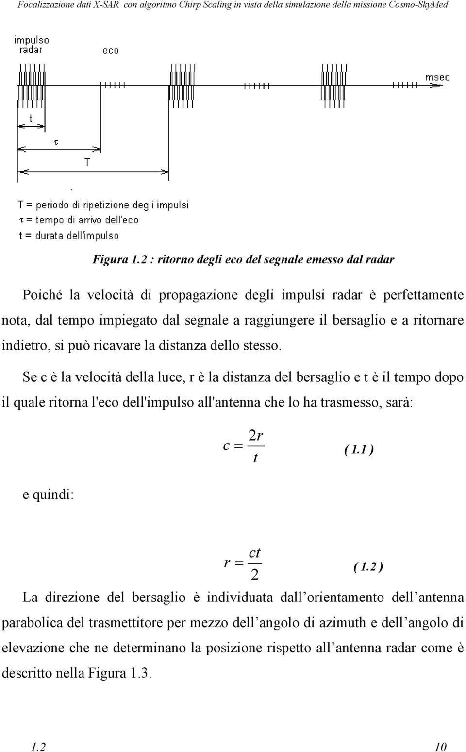 bersaglio e a ritornare indietro, si può ricavare la distanza dello stesso.