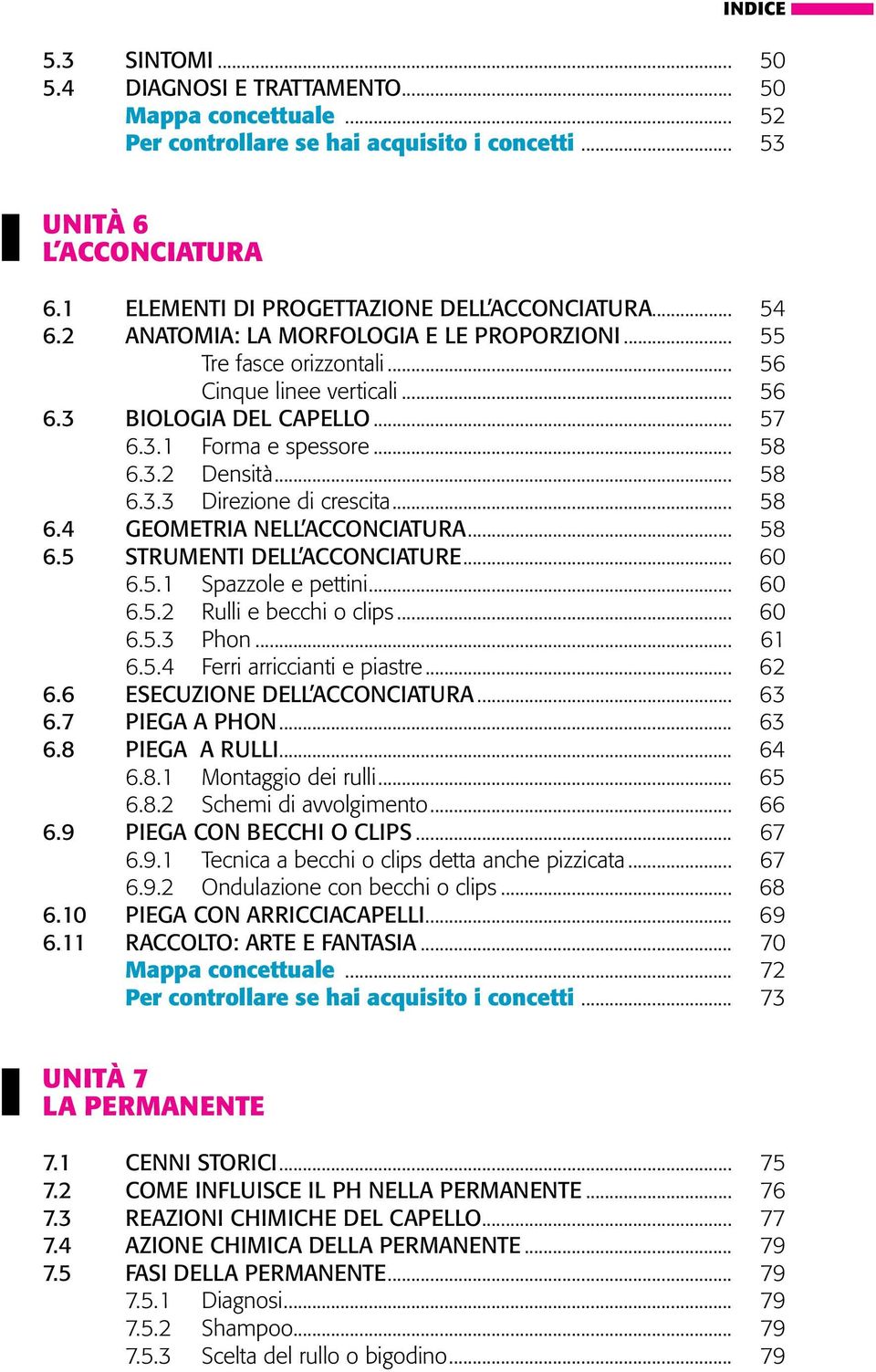 .. 58 6.3.2 Densità... 58 6.3.3 Direzione di crescita... 58 6.4 GEOMETRIA NELL ACCONCIATURA... 58 6.5 STRUMENTI DELL ACCONCIATURE... 60 6.5.1 Spazzole e pettini... 60 6.5.2 Rulli e becchi o clips.