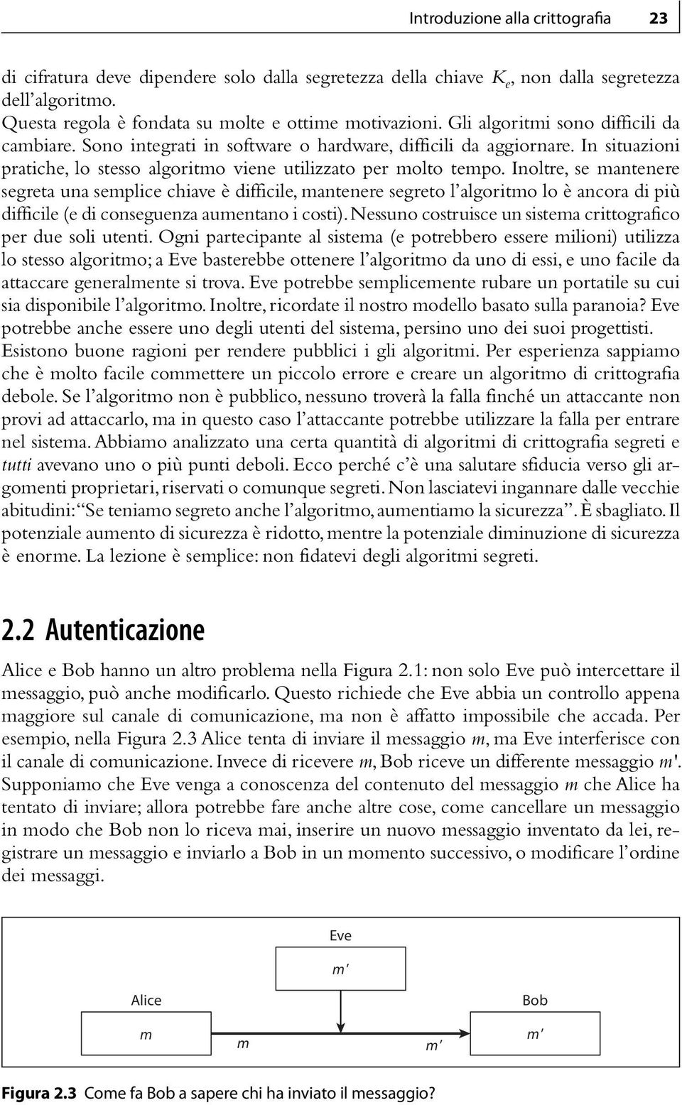 Inoltre, se mantenere segreta una semplice chiave è difficile, mantenere segreto l algoritmo lo è ancora di più difficile (e di conseguenza aumentano i costi).