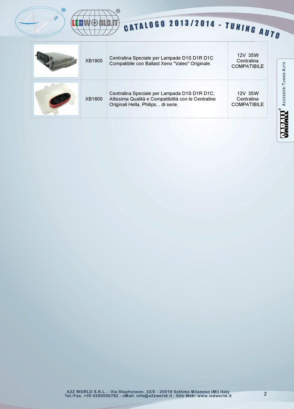 35W Centralina COMPATIBILE XB1800 Centralina Speciale per Lampada D1S D1R