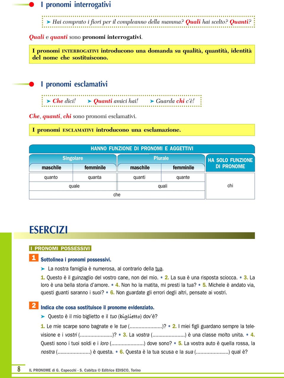 Che, quanti, chi sono pronomi esclamativi. I pronomi ESCLAMATIVI introducono una esclamazione.