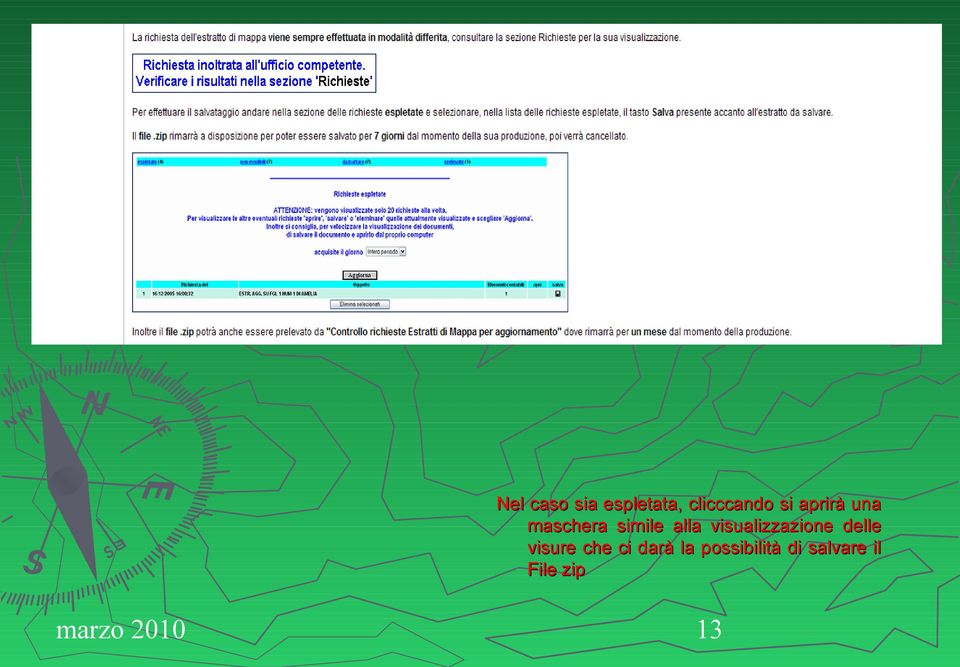 visualizzazione delle visure che ci