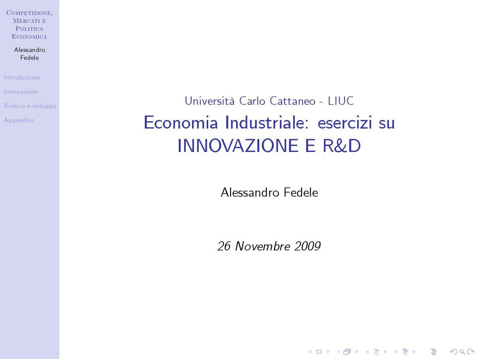 Industriale: esercizi su